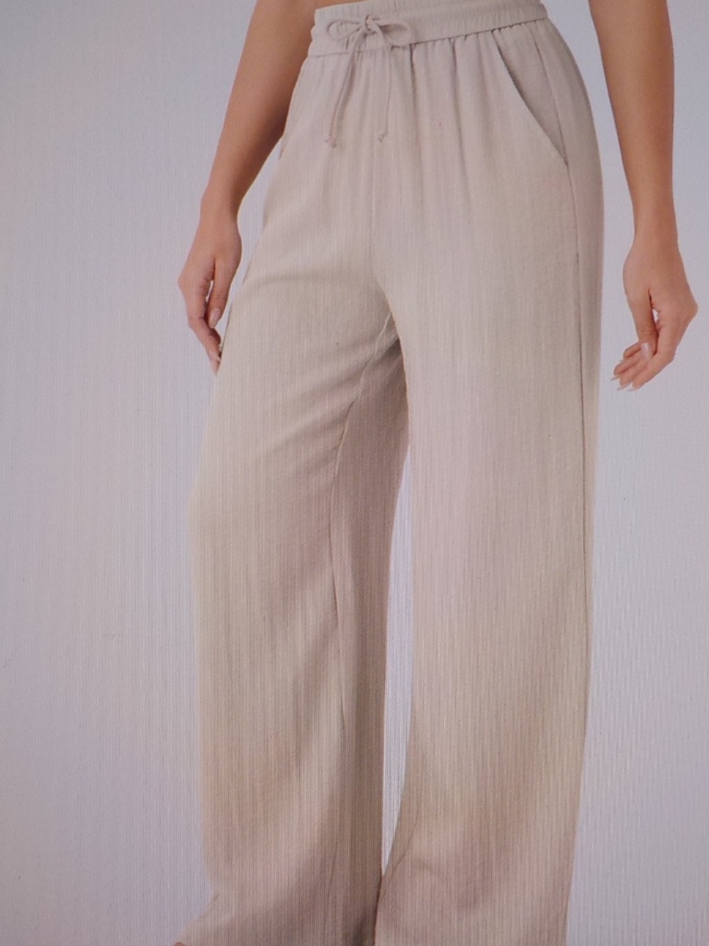 Tan Wide Leg Pants